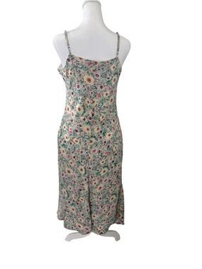 dip Floral Slip Maxi Dress in Cream, Green, Pink and Red